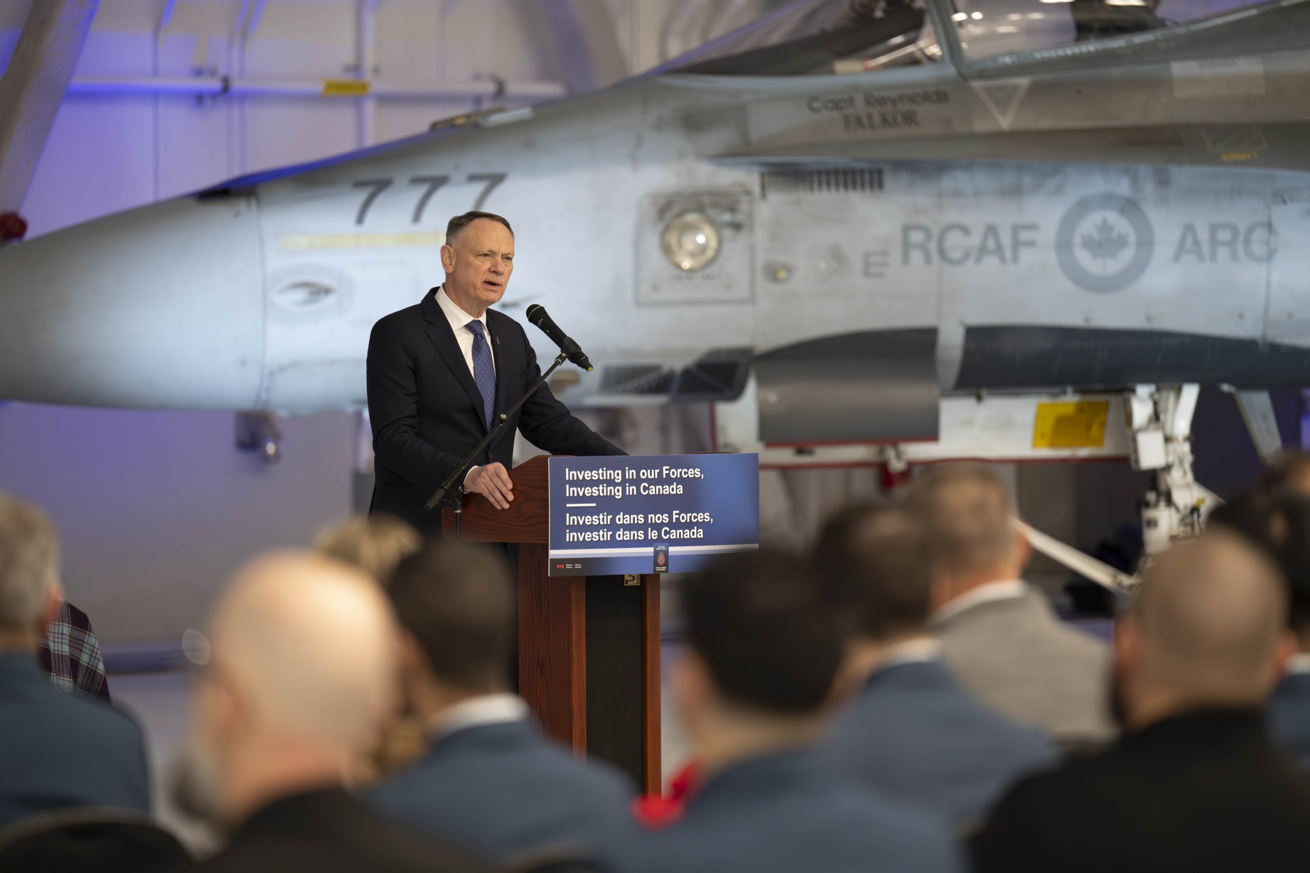 Defence Minister David McGuinty Speaks at Ottawa Airport